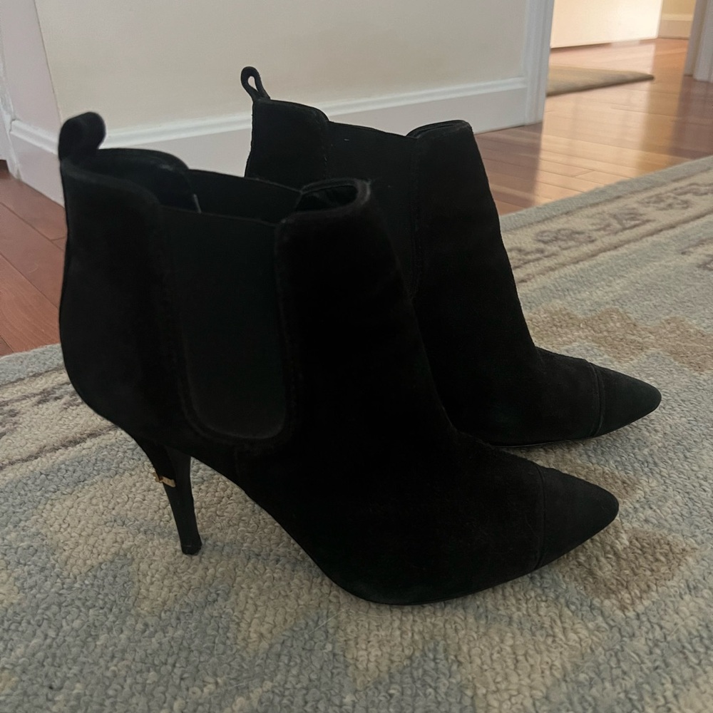 Tory Burch black suede booties